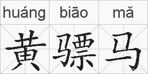 黄骠马的拼音