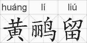 黄鹂留的拼音