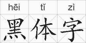 黑体字的拼音