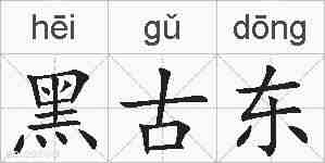 黑古东的拼音