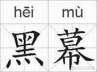 黑幕的拼音