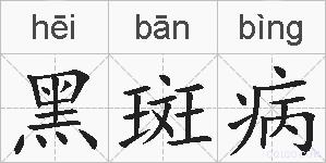黑斑病的拼音