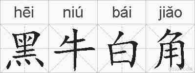 黑牛白角的拼音