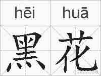 黑花的拼音
