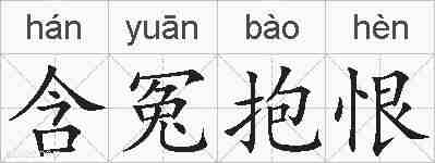 含冤抱恨的拼音