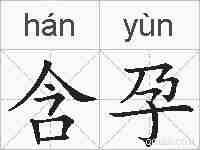 含孕的拼音