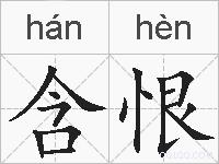 含恨的拼音