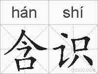 含识的拼音