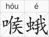 喉蛾的拼音