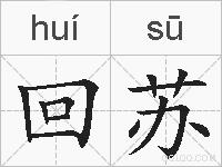 回苏的拼音