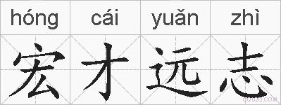 宏才远志的拼音