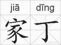 家丁的拼音