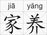 家养的拼音
