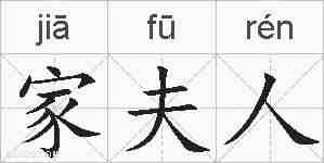 家夫人的拼音