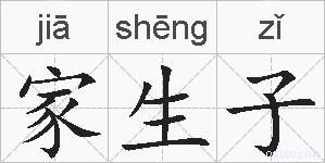 家生子的拼音