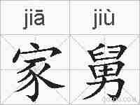 家舅的拼音