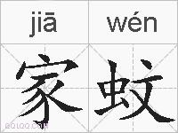 家蚊的拼音