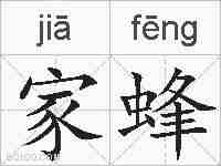 家蜂的拼音