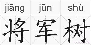 将军树的拼音