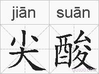 尖酸的拼音