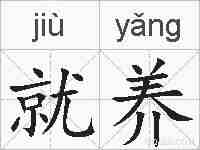 就养的拼音