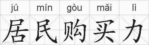 居民购买力的拼音