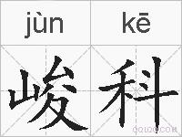 峻科的拼音