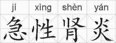 急性肾炎的拼音