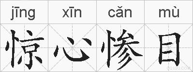 惊心惨目的拼音