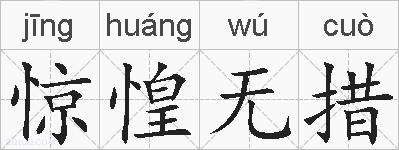 惊惶无措的拼音