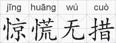 惊慌无措的拼音