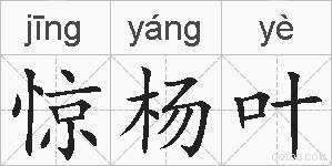 惊杨叶的拼音