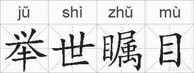 举世瞩目的拼音