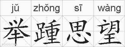 举踵思望的拼音