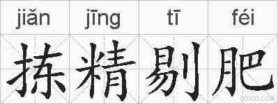 拣精剔肥的拼音