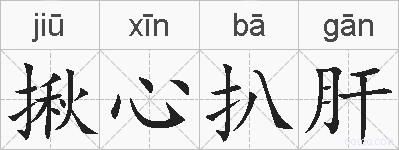 揪心扒肝的拼音