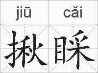 揪睬的拼音
