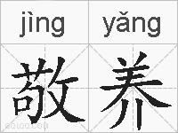 敬养的拼音