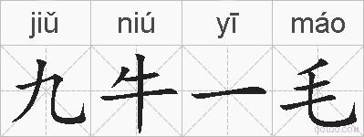 九牛一毛的拼音