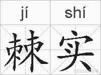 棘实的拼音