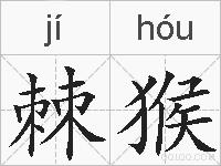 棘猴的拼音