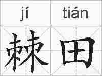 棘田的拼音