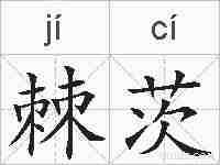 棘茨的拼音