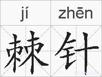 棘针的拼音