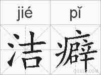 洁癖的拼音