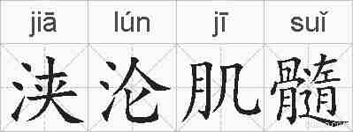 浃沦肌髓的拼音