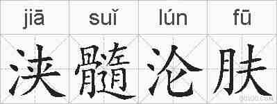 浃髓沦肤的拼音
