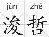 浚哲的拼音