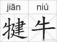 犍牛的拼音