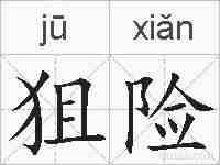 狙险的拼音